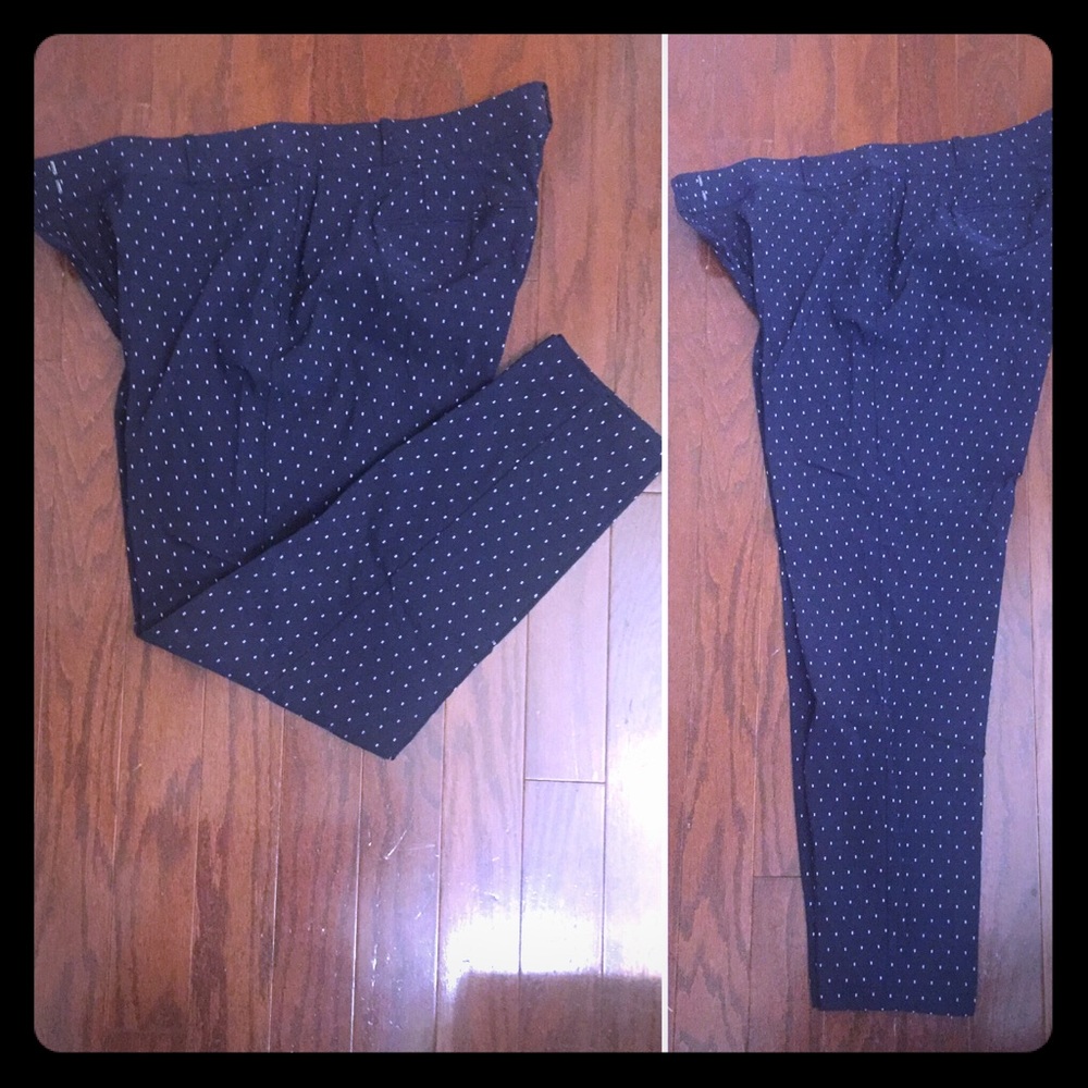 Navy luxurious Ankle Suit Pants, high waist!